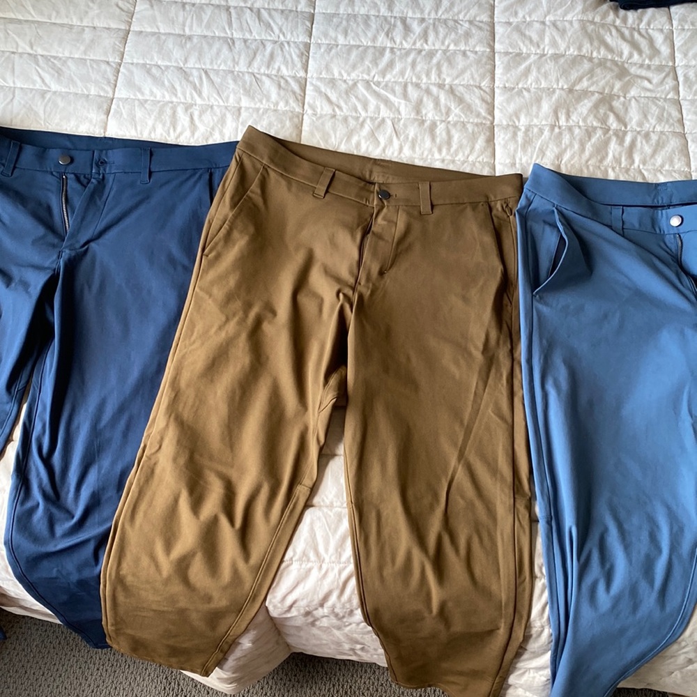 LOT OF 3 LULU LEMON COMMISSION PANTS 32 waist 30 inseam